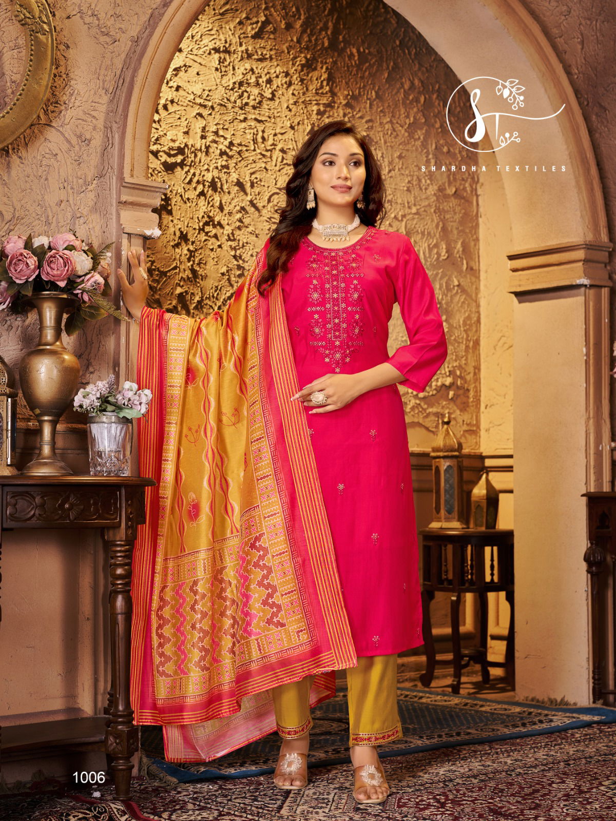Arzoo Silk By Sharda Premium Silk Designer Kurti With Bottom Dupatta Wholesale Shop In Surat